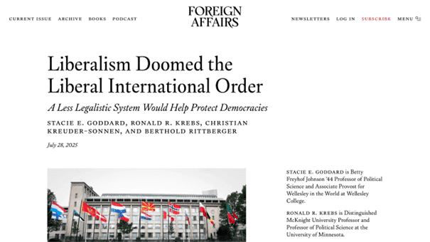 Foreign Affairs Article Cover