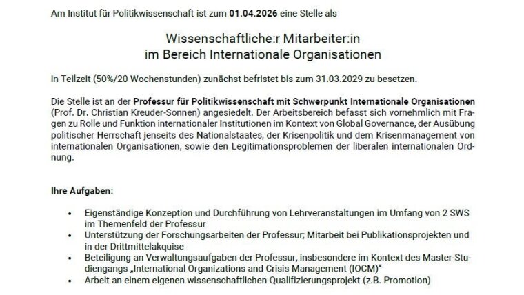 Stellenausschreibung 255/2025