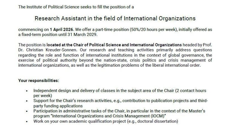 Call for Applications 255/2025