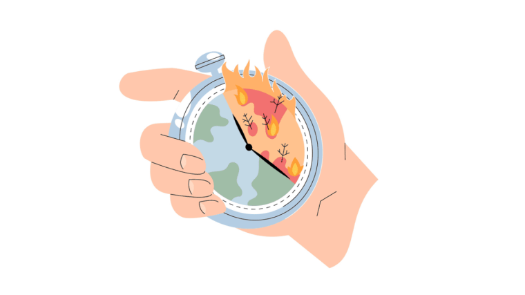 Die Erde als brennende Stoppuhr