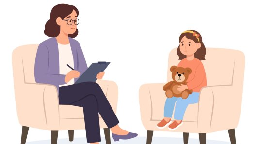 Kind bei der Psychotherapie