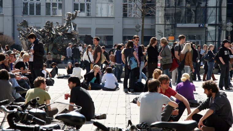 Studentenleben auf dem Campus